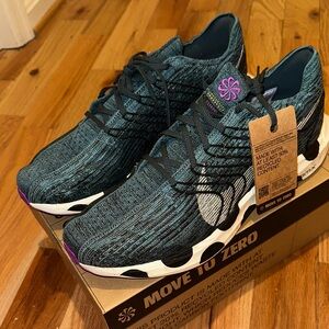 Stylish Running Shoes in Green with Purple, black and white